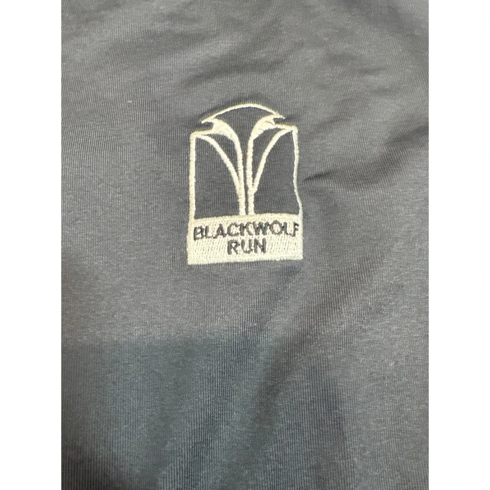 FootJoy Blackwolf Run Golf Pullover Mens Large Black Quarter Zip Performance L